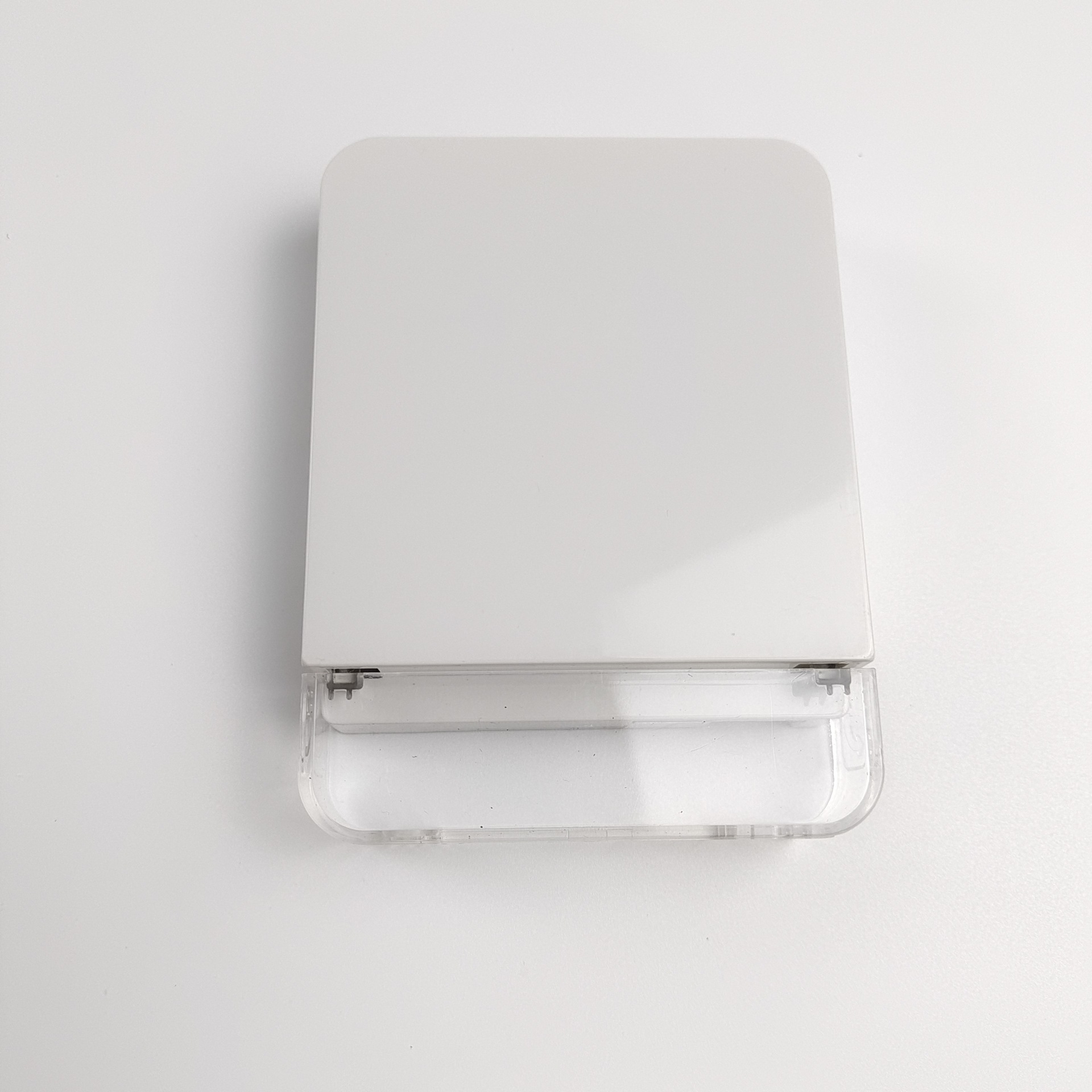 1芯桌面盒光纤信息面板盒单口FTTH桌面信息盒白色透明盖板