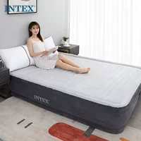 INTEX Deluxe Upgraded Edition Встроенный Электрический насос Одноместный Двухместный Три человека Проволочная надувная кровать Полосатая Флокированная надувная кровать