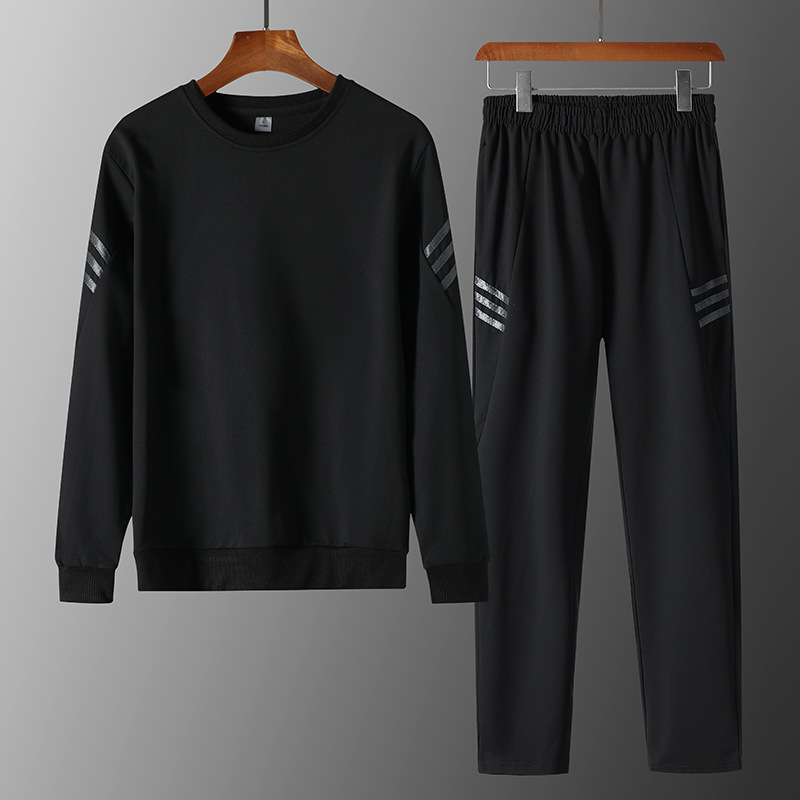 2023 primavera y otoño de los hombres nueva tendencia suéter traje casual transpirable estilo coreano deportes deportes de dos piezas hombres