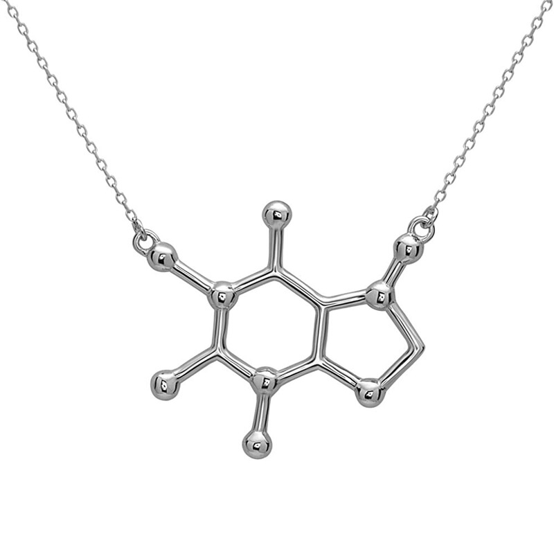 European and American Foreign trade jewelry pendant coffee factor coffee lovers simple novel creative caffeine necklace