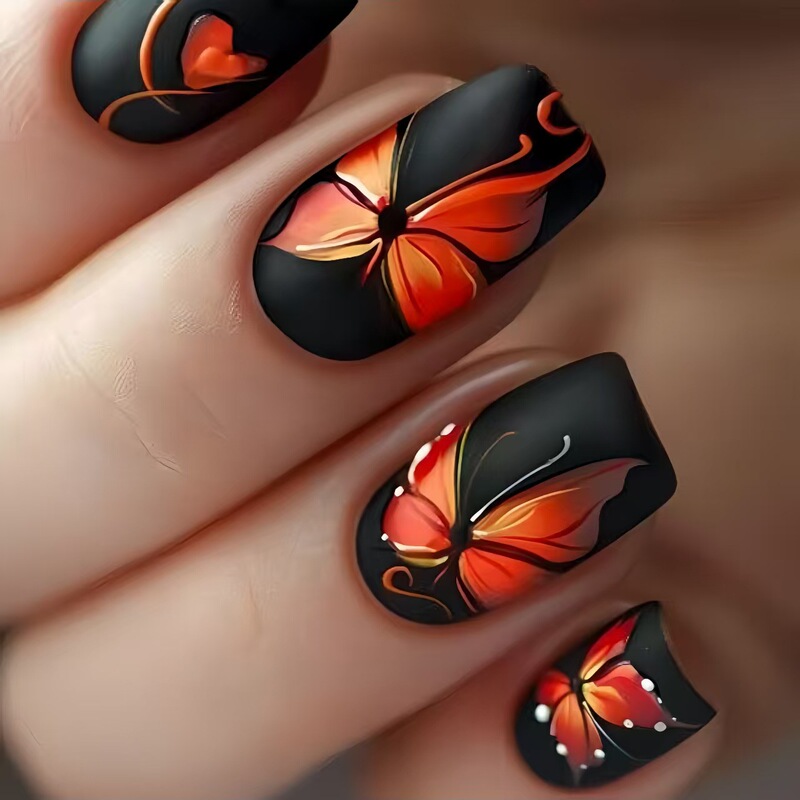 Autumn and Winter Short Square Amber Marble-Style Design Cat-Eye Press-On Nails Fake Nail Tips Autumn and Winter Short Square Amber Marble-Style Design Cat-Eye Press-On Nails Fake Nail Tips