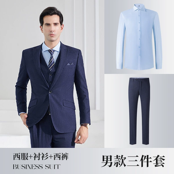 Men-Blue Suit + 901 Shirt + Trousers