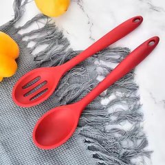 国境を越えたオールインワンシリコンスプーン食品グレードの調理用シリコンザルキッチン高密度スプーンサラダミキシングスプーン