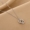 Necklace, universal pendant stainless steel, jewelry for St. Valentine's Day, 2023pcs, Korean style, simple and elegant design