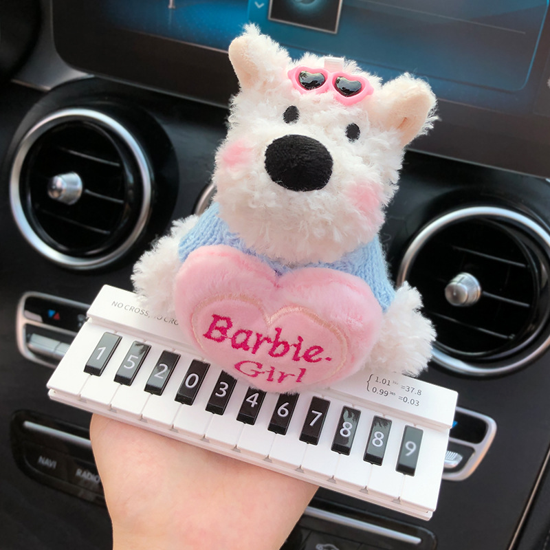 2025 nuevo coche West Highland Puppy coche estacionamiento temporal número de teléfono matrícula decoración del coche coche coche móvil coche móvil coche
