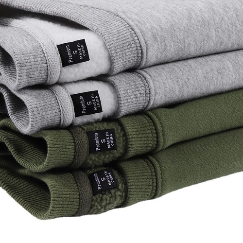 500g Japanese heavy quality thick thickened velvet round neck sweatshirt white men and women couple style long sleeves can be printed