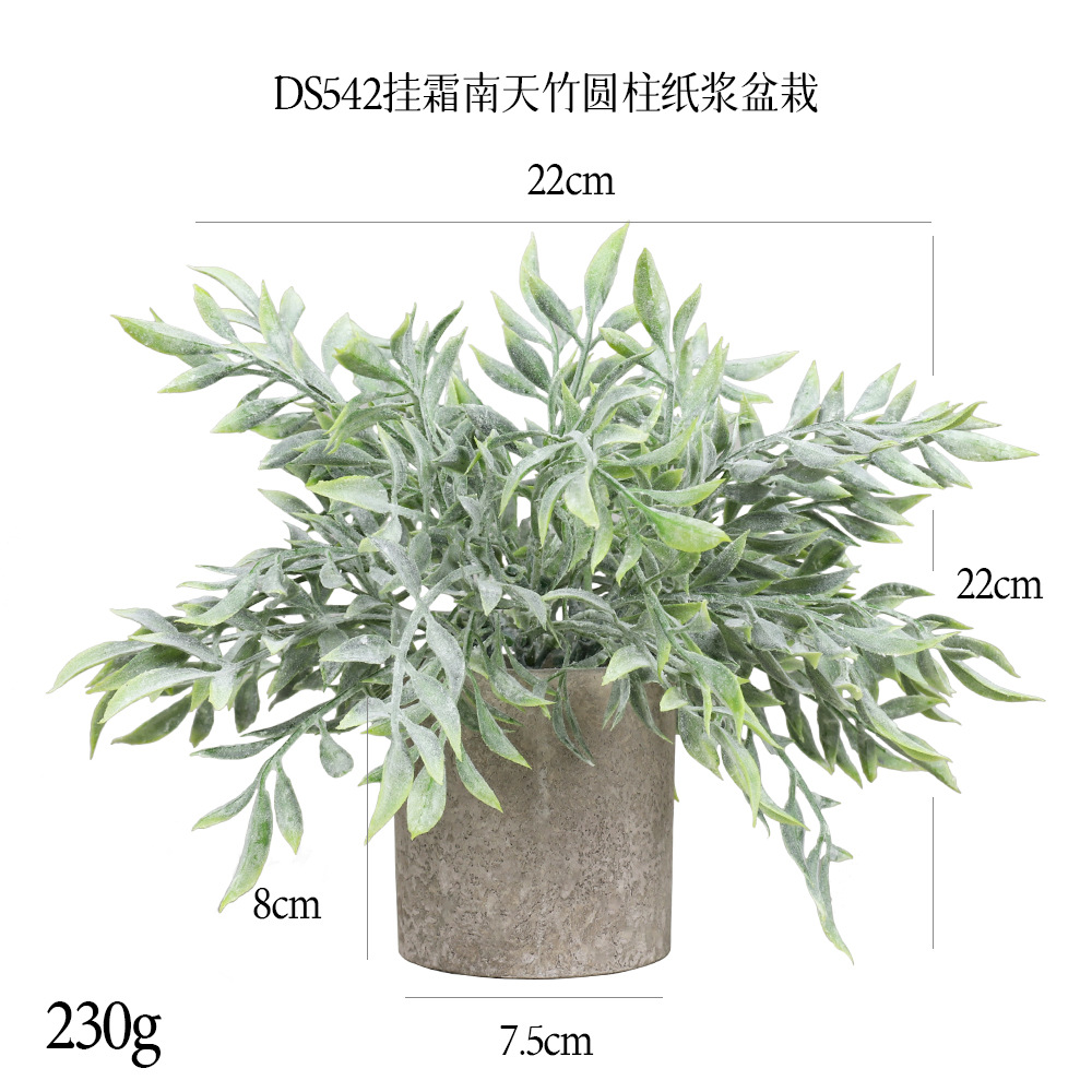 240 tipos de combinaciones de bonsáis de pulpa cilíndrica de plantas verdes artificiales, adornos pequeños de escritorio transfronterizos, macetas de plantas artificiales. image 98