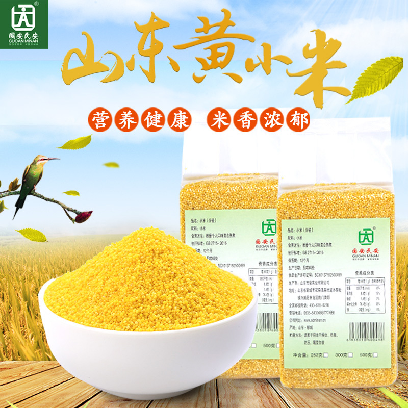 Shandong Millet Millet Porridge Farmhouse Yellow Millet Specialty Native Millet Millet Coarse Grain Farmhouse Rice Fat Vacuum Wholesale
