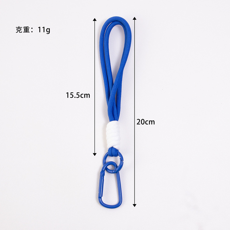 手机挂绳短款毛绒钥匙扣 diy挂件拼色编织挂绳包挂饰防丢吊绳双绳|undefined