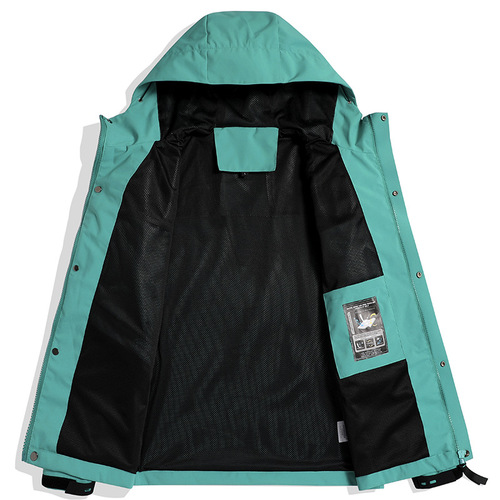 Autumn new men's jacket fashionable color matching outdoor travel jacket men's casual hooded windproof top