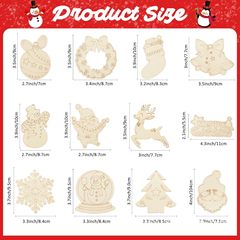 クロスボーダークリスマスペンダント木製工芸品クリエイティブパーティーデコレーション子供用DIY手描きの小さな木片