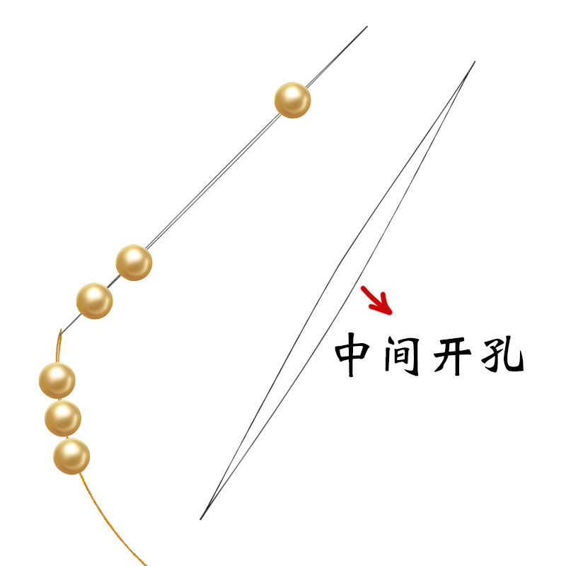 Diy Beaded Hook Needle Middle-Aperture Needle Middle-Aperture Needle Collar Needle