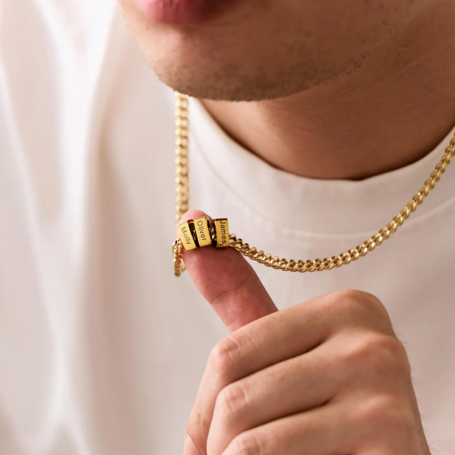 Gepersonaliseerde rvs cuban chain ketting voor heren_voghion.com