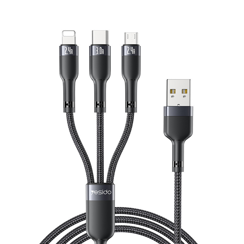 Yesido データケーブル スリーインワン充電ケーブル Apple 16 携帯電話充電 typec 1 対 3 データケーブルに適しています|undefined