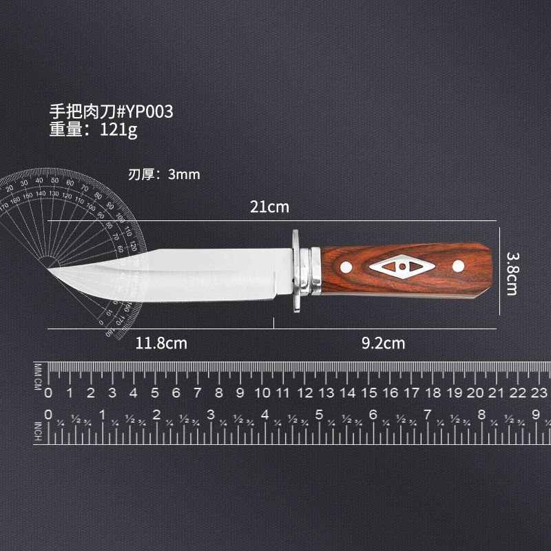 Монголийский ручной нож для мяса для пикника, кемпинга, барбекю, высок hardness углеродистой стали прямой нож, острый резной стальной нож для наружного использования