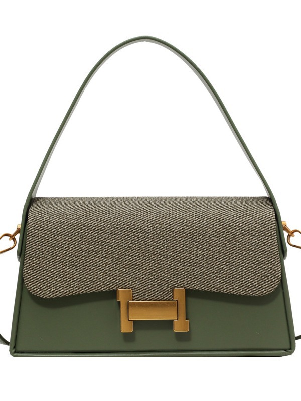Bolsa de mano de alta sensación para mujeres 2026 nuevo estilo de moda versátil bolso de hombro nicho retro bolso de color de contraste