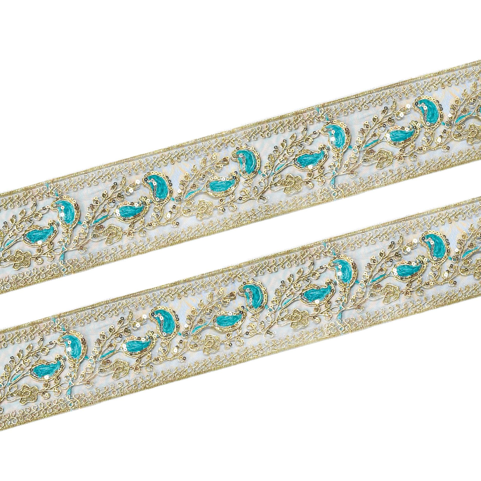 Decoración de bordado de encaje con estampado dorado sequinilla multicolor accesorios de ropa opcionales DIY accesorios de cortina hecha a mano image 8