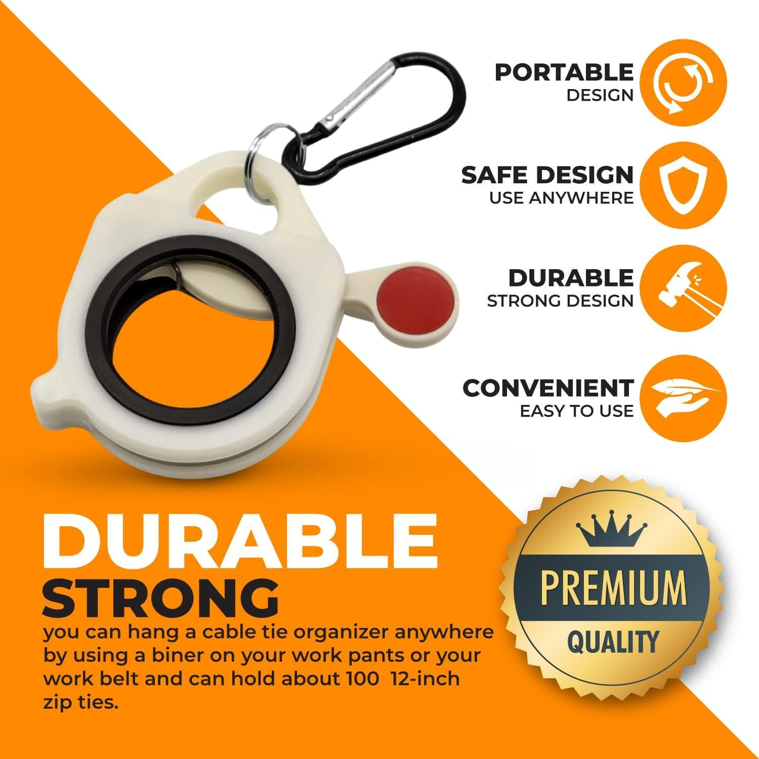 跨境新品爆款扎带收纳器便携五金工具收纳整理好物荧光收纳器现货