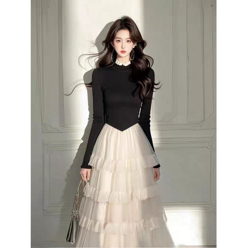 French Classic Versatile Stylish Super Pretty Dress for Women Spring New Age-Reducing Slimming Elegant Long Dress
