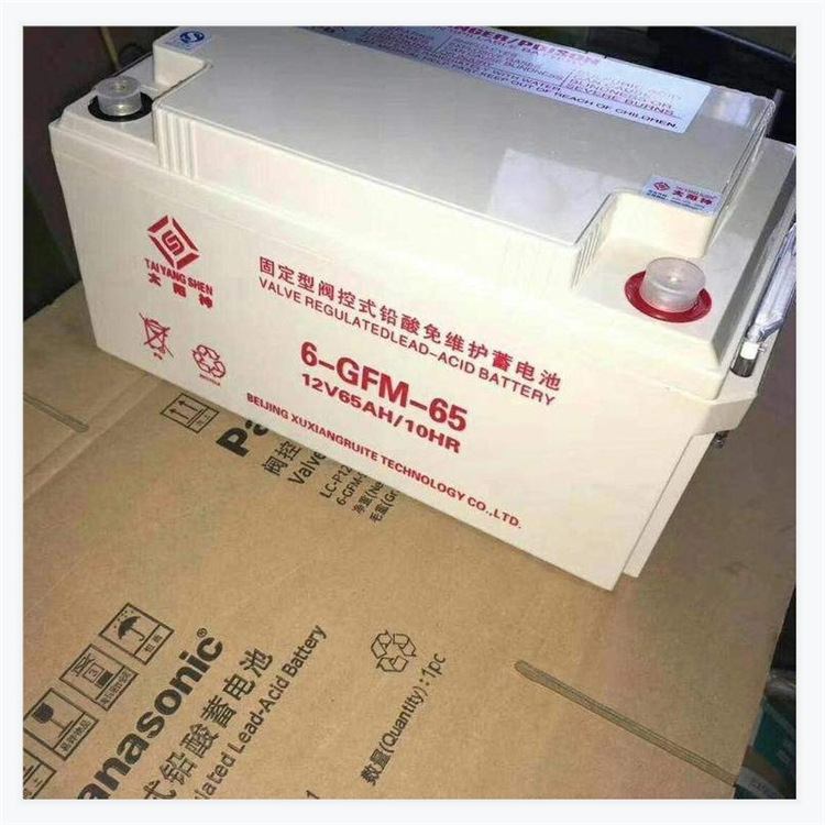 太阳神蓄电池12v65AH太阳神 6-GFM-65阀控密封式免维护储能蓄电池