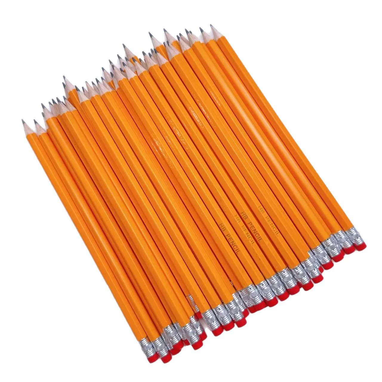 Wooden pencil, hexagonal eraser for elementary school students, wholesale