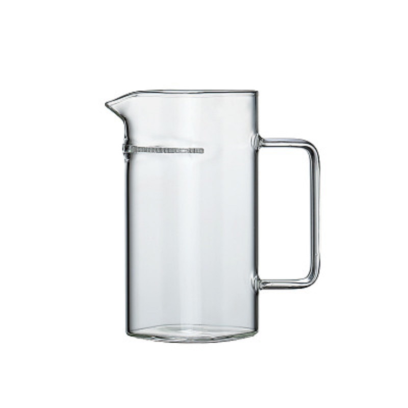 Fábrica al por mayor de filtro de media luna cuadrada taza de té dispensador de té de vidrio borosilicato leche desayuno taza de jugo