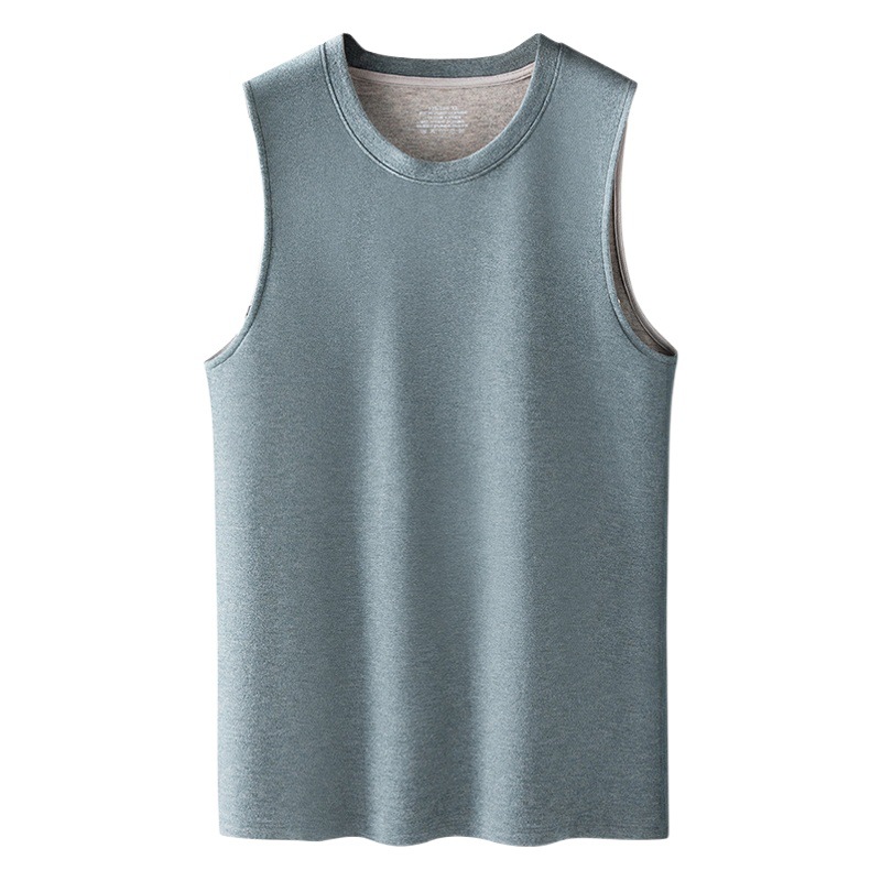 Meiya Bishan Cachemira seda Otoño e Invierno ropa interior térmica Chaleco de los hombres forrado de lana de calefacción camisa de los hombres al por mayor