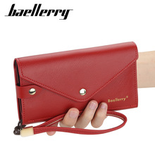 新款BAELLERRY女士长款钱包韩版薄款多卡位手机包时尚手拿包批发