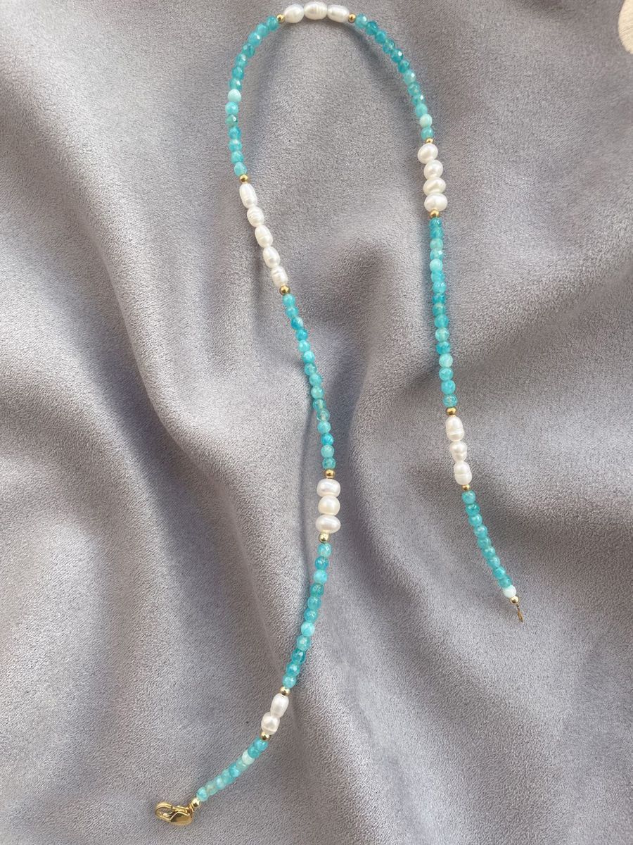 25g Weight Beads Pendant Material Necklace Classification Titanium Steel Chain Material 1 Piece Quantity Holiday, Daily Occasion Beaded, natural stone, Titanium Steel Material Geometric Pattern Women's Gender Beaded Design Simple Style Style Simple Style Geometric Beaded Natural Stone Titanium Steel Necklace In Bulk 31