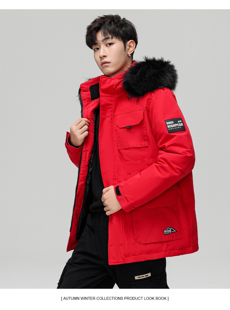 Nueva chaqueta de invierno con capucha informal y cálida de moda para hombre_voghion.com