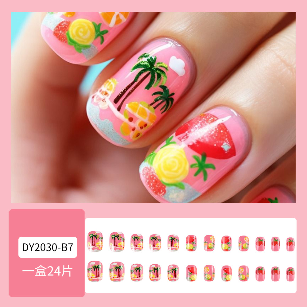 Surf, piezas de uñas de uñas de verano, piezas de uñas de impresión de color más vendidas en Europa y América