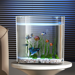 Bowl Lotus Flower Pot Living Room Goldfish Tank Household Desktop Hydroponic Potted Ecological Turtle Tank Water Lotus Soilless Culture Fish Tank