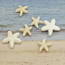 爆款小清新海星亚克力陶瓷纽扣直孔珠饰diy手串T恤半成品配件批发