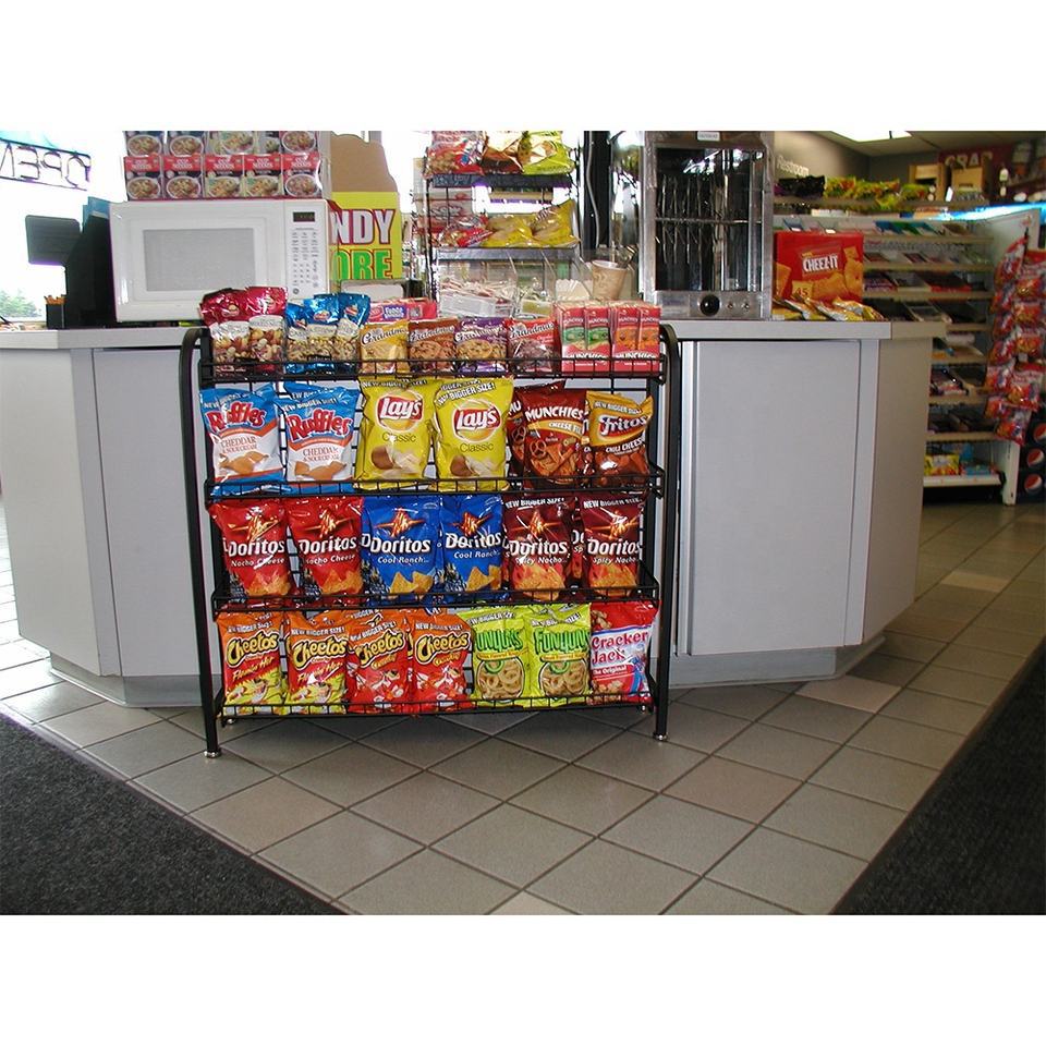 商超食品展示架啤酒饮料展示架便利店零食展示架来图来样