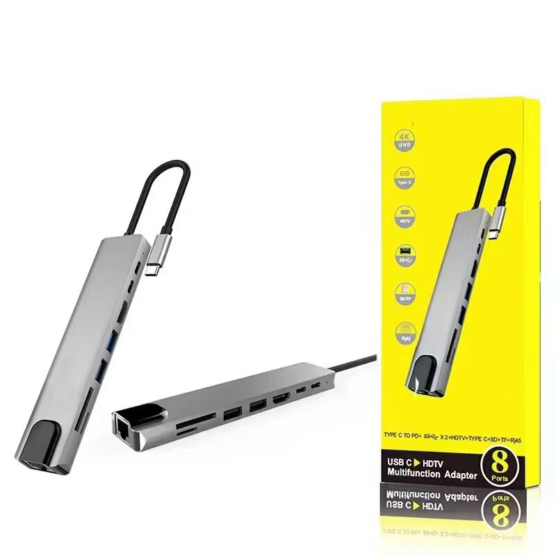 Type-C Four-In-One Docking Station 3.0 USB Hub Splitter 4K High-Definition Video Expander