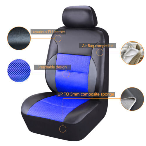 Foreign trade cross-border PU leather Foreign Trade car artificial leather 5-seater car universal arc sandwich stitching leather seat cover