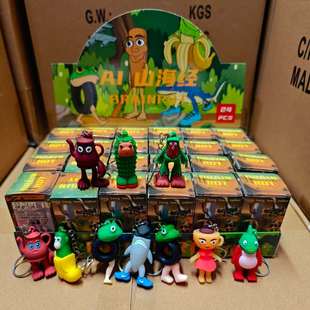 Cross-Border New Foreign Ai Shang Hai Jing Figurine Wooden Stick Man Tralala Wearing Shoes Shark Doll Pendant