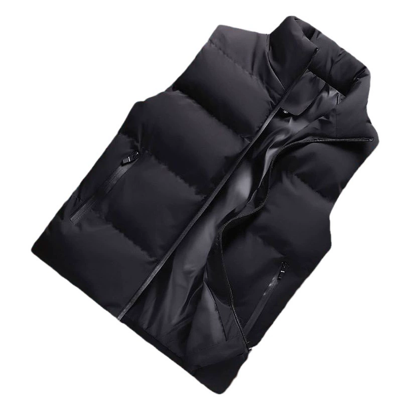 Жилет мужской повседневный жилет больших размеров, новый зимний модный брендовый теплый хлопковый жилет, утолщенный жилет с воротником-стойкой, мужской трансграничный жилет