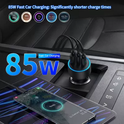 Mobil şarj cihazları — Aluminum Alloy Car Charger USB+Dual