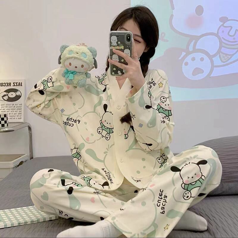 Pacha Dog Pajamas Women's Spring and Autumn Long Sleeve Cardigan 2025 New Arrival Outwear Home Clothes suit Winter