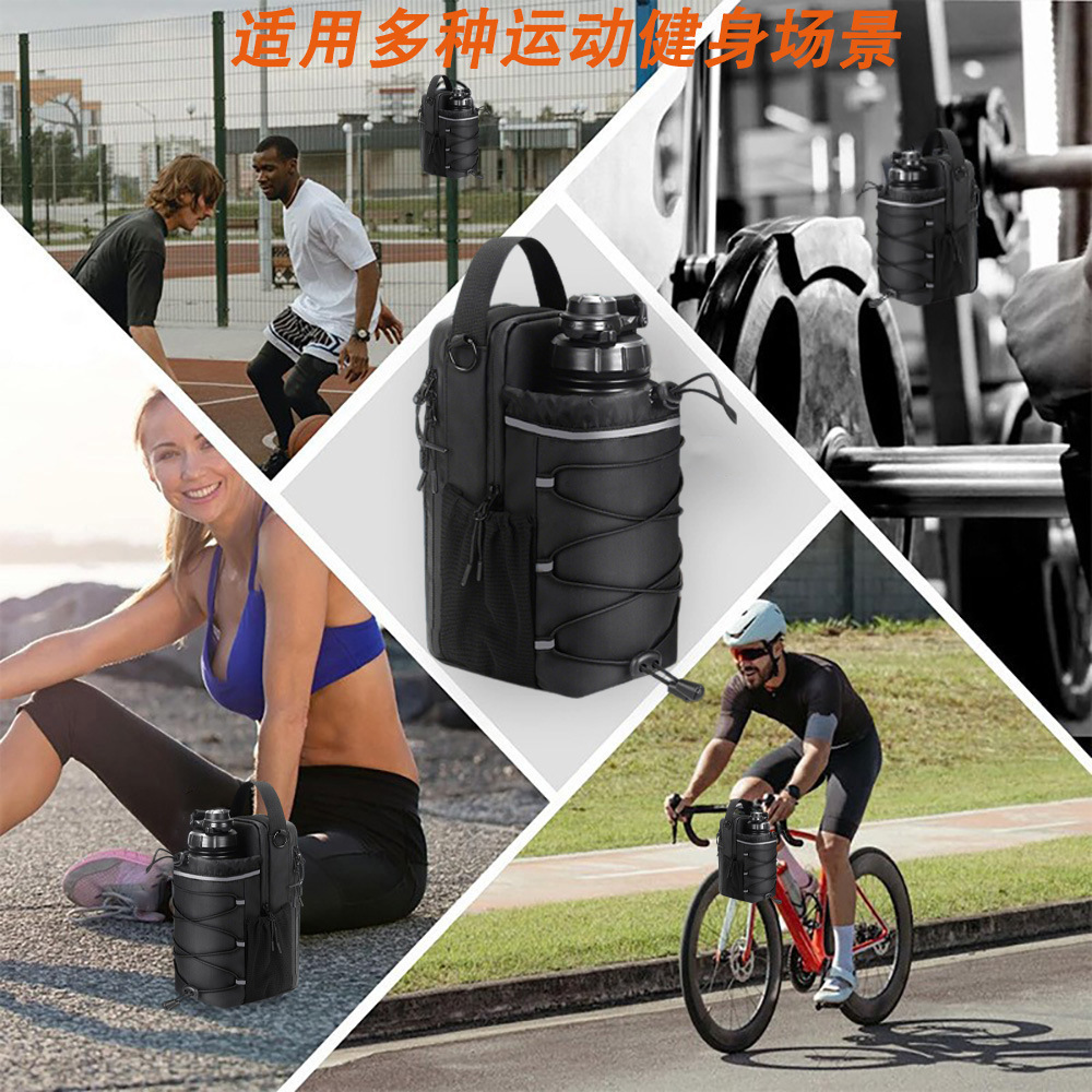 Acondicionamiento físico transfronterizo bolsa de hervidor de agua de absorción de taza de agua bolsa de mochila gimnasio bolsa de almacenamiento de teléfonos móviles deportivo portátil