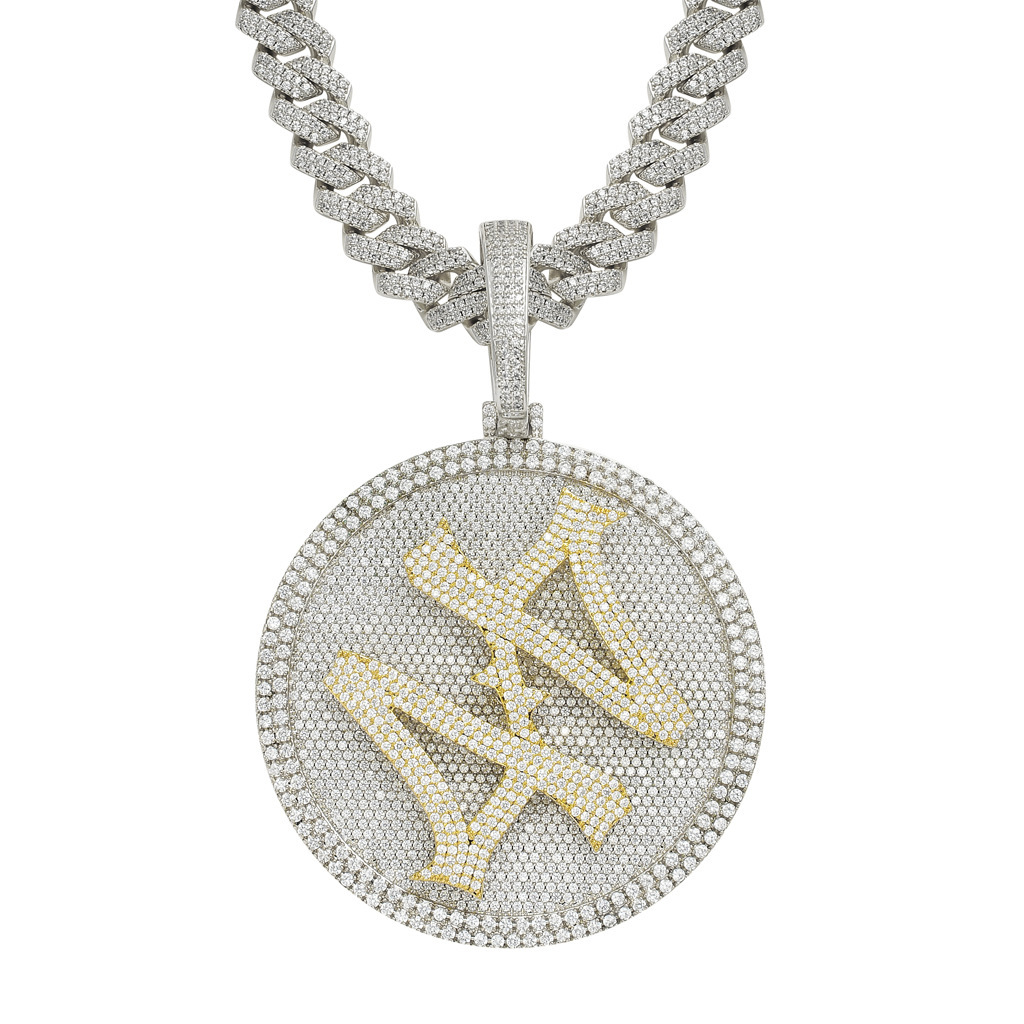 Rotatable Pendant Necklace For Men Solid Zircon Hip Hop Style_voghion.com
