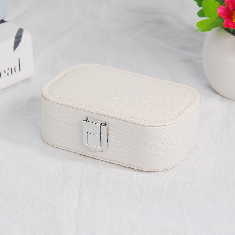 Botón a presión con patrón de cruz-blanco; 11.5*7.5*4