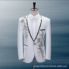 White 214 sticky flower top+tie