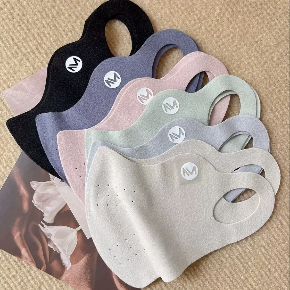 好姿尚工厂现货纯色透气保暖口罩防风防晒秋冬面罩3D高颜值防寒