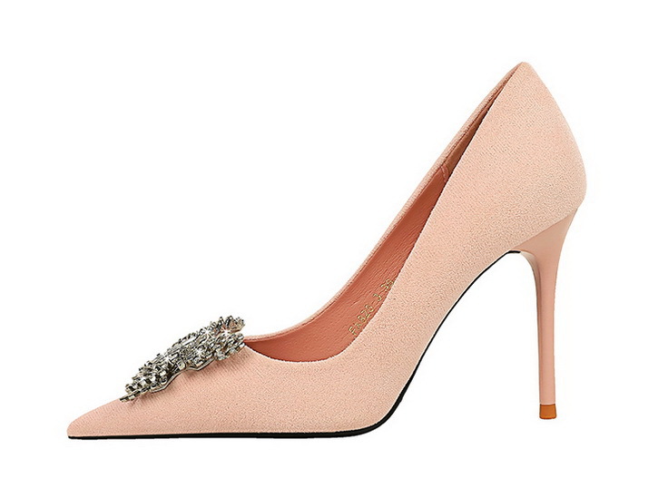 Women's Shoes banquet high heels stiletto women's shoes suede shallow mouth pointed metal butterfly rhinestone single shoes_voghion.com