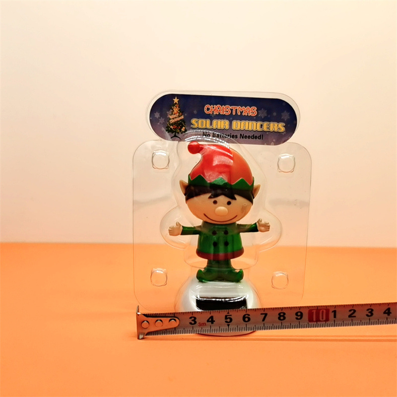 Cross-border Christmas solar energy automatic swing doll car interior shake head decorations creative car car ornaments
