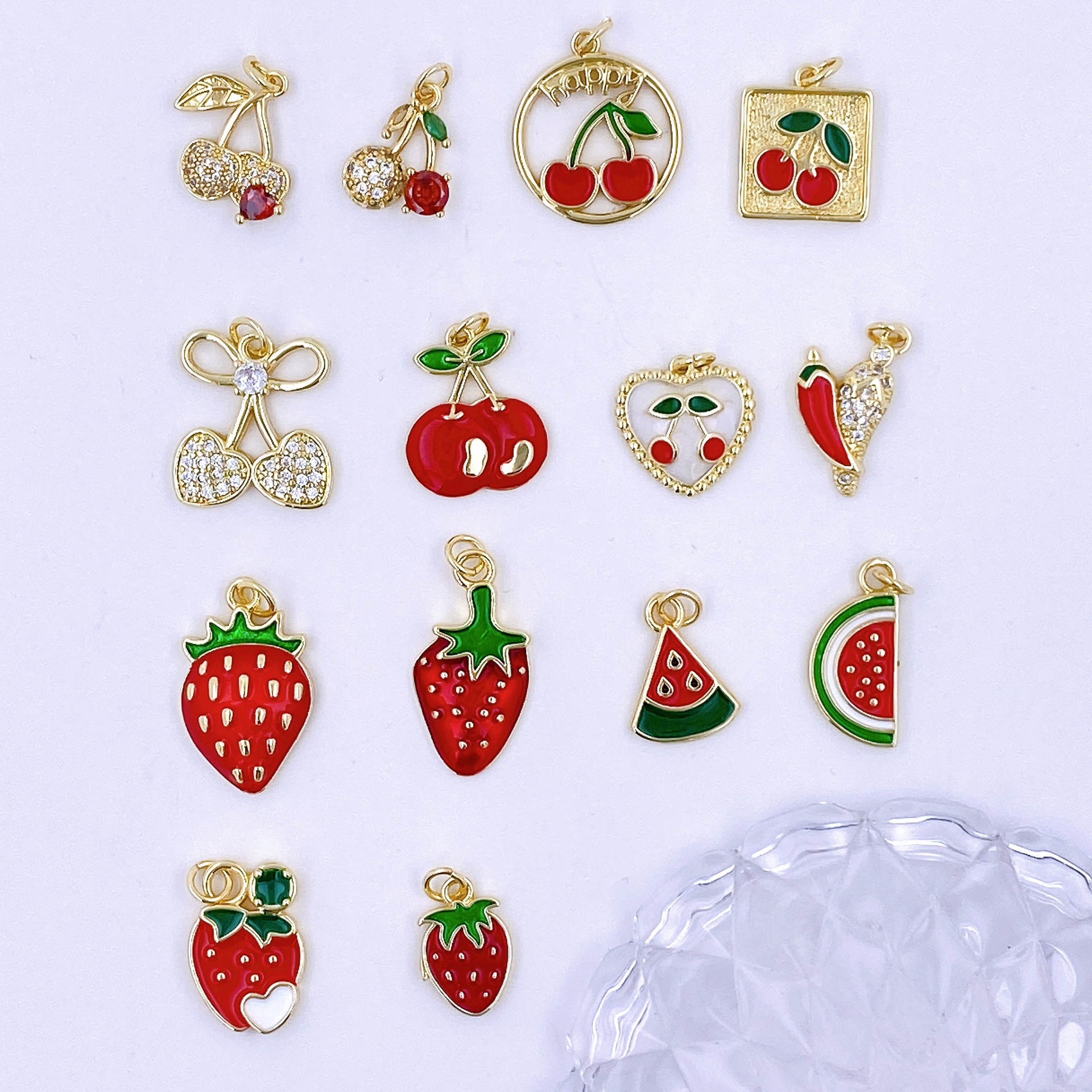 1 Piece Copper Polished Cherry Pendant display picture 1