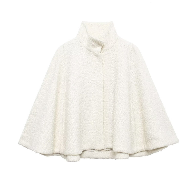 Foreign Trade 2024 Winter New European and American Style Women's Fashion Casual All-match Short Cape Jacket Coat 206306 Foreign Trade 2024 Winter New European and American Style Women's Fashion Casual All-match Short Cape Jacket Coat 206306