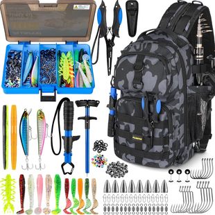 Amazon Outdoor Fishing Backpack with Fishing Gear Box Fishing Hanging Fishing Gear Bag Set Men's Fishing Gift